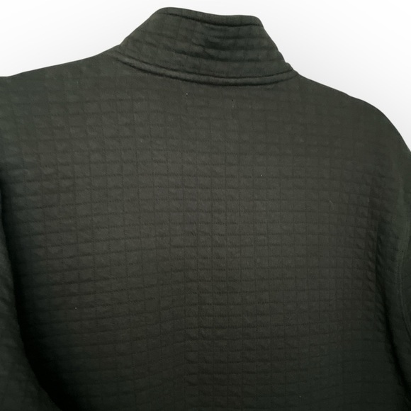Sons Of Fortune Black Textured Grid Quilted Quarter-Zip Pullover Sweater XL - Picture 5 of 9